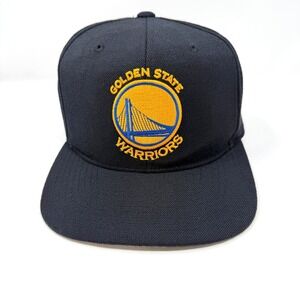 Mitchell & Ness Golden State Warriors Fitted Hat Black Wool NBA Cap 7 1/4